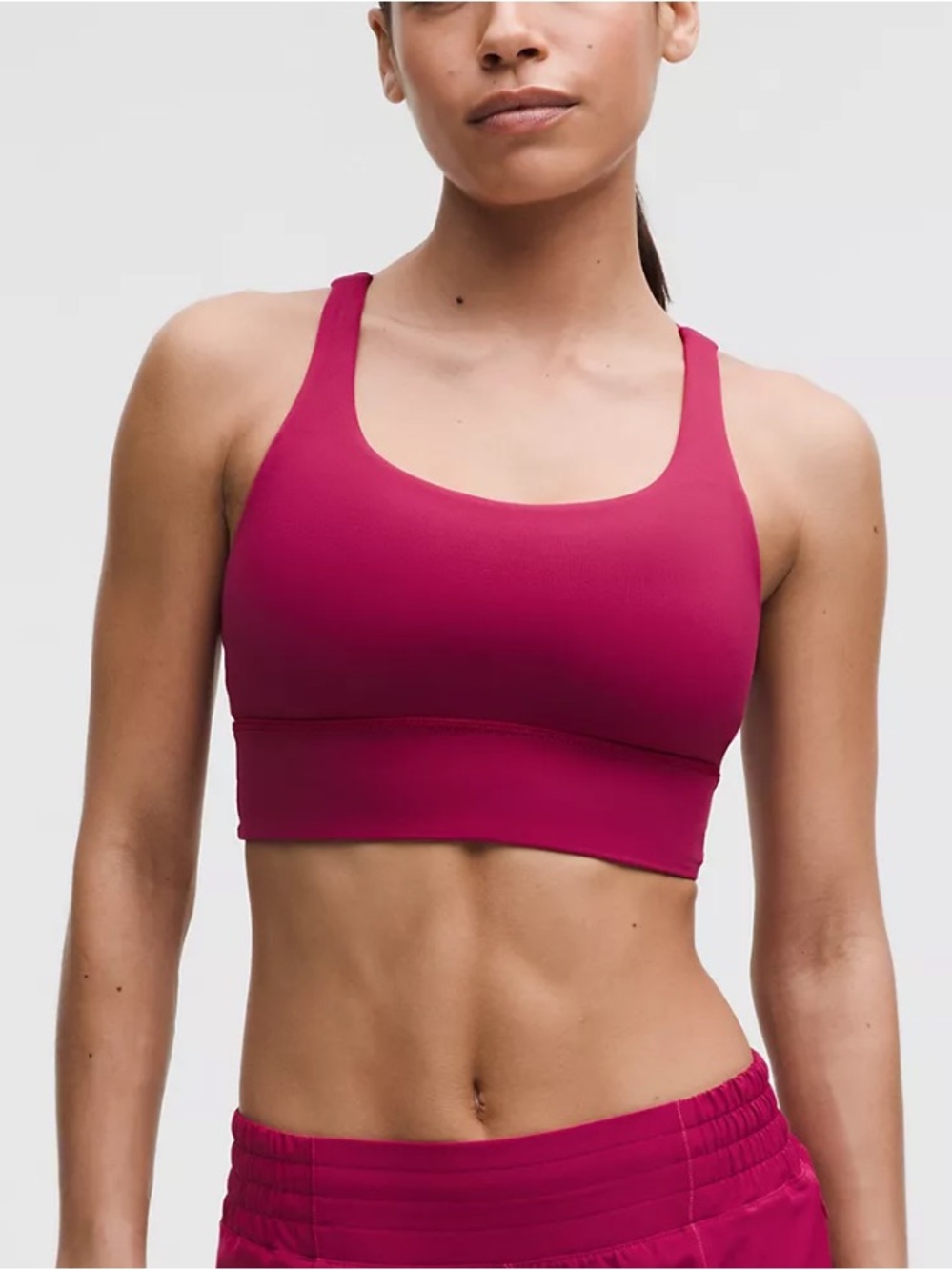 Lululemon Energy Longline Sports Bra Magenta Pink